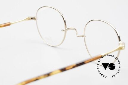 Lunor II A 22 Round Lunor Specs Gold Plated, full rimmed frame can be glazed with lenses of any kind, Made for Men and Women