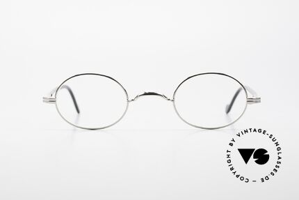 Lunor II A 10 Oval Vintage Frame Platinum, combination: full rimmed metal frame & acetate temples, Made for Men and Women