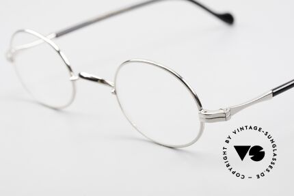 Lunor II A 10 Oval Vintage Frame Platinum, traditional German brand; quality handmade in Germany, Made for Men and Women