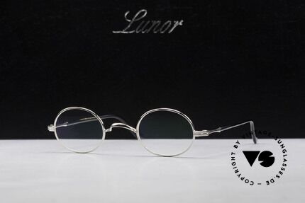 Lunor II A 10 Oval Vintage Frame Platinum, Size: small, Made for Men and Women