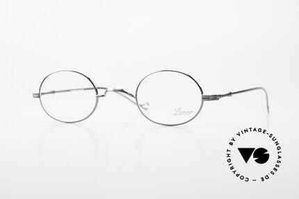 Lunor II 10 Oval Frame Antique Silver, oval vintage glasses of the Lunor II Series, full rimmed, Made for Men and Women