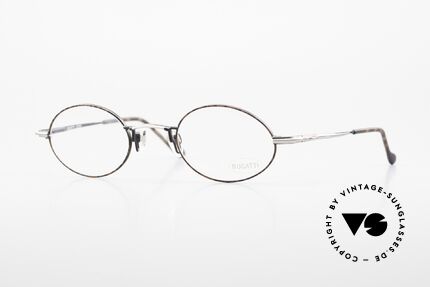Bugatti 23191 Oval Luxury Eyeglass-Frame, very elegant vintage designer eyeglasses by Bugatti, Made for Men