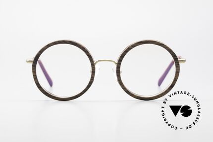 Kerbholz Rudolph Round Wood Frame Teak Wood, made from Teak wood (precious wood from South Asia), Made for Men and Women