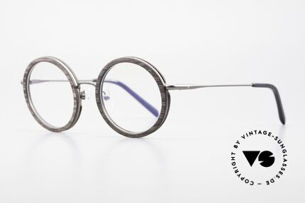 Kerbholz Rudolph Wood Frame Round Blackwood, the basic color varies from "brown" to "brown-black", Made for Men and Women