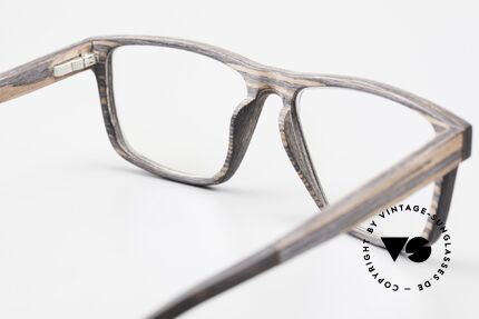 Kerbholz Nils Wood Frame Square For Men, unworn pair with flexible spring hinges (1. class fit), Made for Men