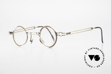 Koure KR8103 90's Glasses Round Steampunk, many very interesting  "retro-futuristic" frame elements, Made for Men and Women