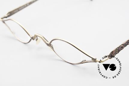 Marion Ramm F101 Ladies Specs Vintage No Retro, enchanting frame pattern (antique gold & claret), Made for Women