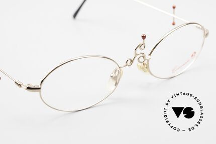 Casanova Arché 1 Art Glasses 80's Gold Plated, the metal frame can be glazed optionally (optical / sun), Made for Women