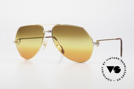 Cartier Vendome Santos - L Triple Gradient Desert Sun, legendary 1980's CARTIER Vendome Santos sunglasses, Made for Men