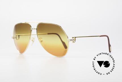 Cartier Vendome Santos - L Triple Gradient Desert Sun, 22ct GOLD-PLATED frame in LARGE SIZE 62-14, 140!, Made for Men