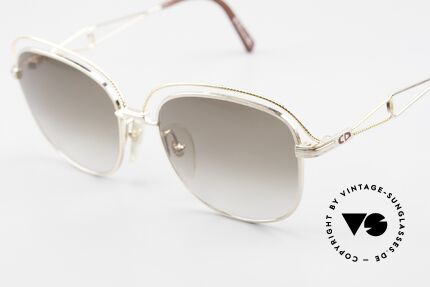 Christian Dior 2461 Ladies 80s Designer Sunglasses, the noble frame shines gold and yellow-gold, Made for Women