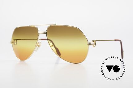 Cartier Vendome LC - M TRIPLE GRADIENT DESERT SUN, vintage CARTIER aviator sunglasses, model VENDOME, Made for Men and Women