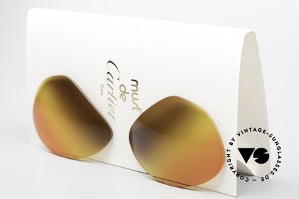 Cartier Vendome Lenses - L Triple Gradient Desert Sun, new CR39 UV400 plastic lenses (for 100% UV protection), Made for Men and Women