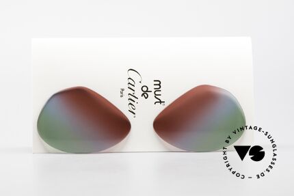 Cartier Vendome Lenses - L Bordeaux Polar Lights Tricolor Details