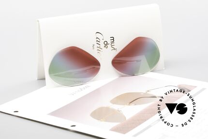 Cartier Vendome Lenses - L Bordeaux Polar Lights Tricolor, very special triple gradient (like bordeaux polar lights), Made for Men and Women