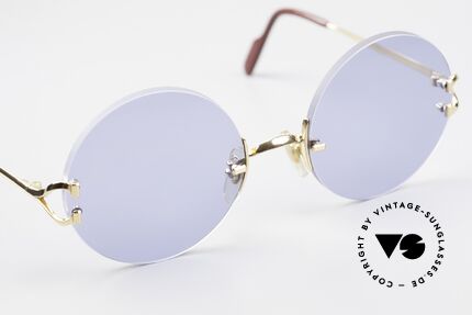 Cartier Madison Round Luxury Sunglasses 90's, 130mm temples & 125mm width = rather SMALL size, Made for Men and Women