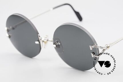 Cartier Madison Small Round Rimless Shades, with new gray CR39 UV400 lenses; 100% UV protect., Made for Men and Women