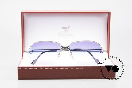 Cartier Panthere G.M. - L Platinum Finish Tricolored 80s, with new tricolored sun lenses: distinctively 80's fashion, Made for Men Cartier Panthere G.M. - L Platinum Finish Tricolored 80s, with new tricolored sun lenses: distinctively 80's fashion, Made for Men