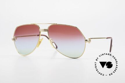 Cartier Vendome LC - S 1980's Sunglasses Tricolored Details