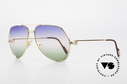 Cartier Vendome LC - L Rare Luxury Sunglasses 80's, here with Louis Cartier decor in LARGE size 62-14, 140, Made for Men