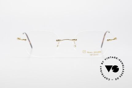 Henry Jullien Melrose 4000 Rimless Vintage Frame 90's, Jullien is well-known for high-end gold processing, Made for Men and Women