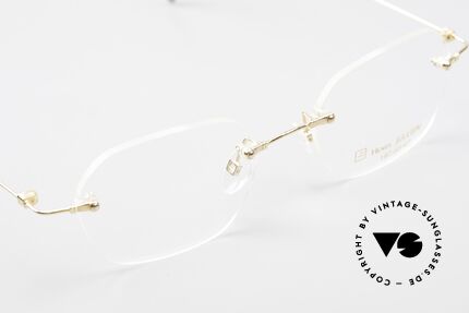 Henry Jullien Melrose 4000 Rimless Vintage Frame 90's, NO retro specs; but an authentic rarity from 1998/99, Made for Men and Women