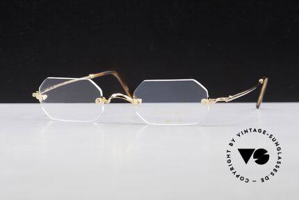 Henry Jullien Paraphe 303 Octagonal Rimless Frame, accordingly top-notch, noble & precious frame finish, Made for Men and Women