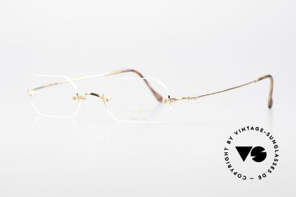 Henry Jullien Paraphe 303 Octagonal Rimless Frame, with octagonal demo lenses & flexible spring hinges, Made for Men and Women
