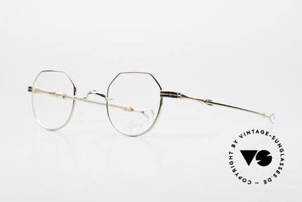 Lunor I 18 Telescopic Sliding Temples Gold Plated, this mechanism made the brand Lunor world-famous, Made for Men and Women