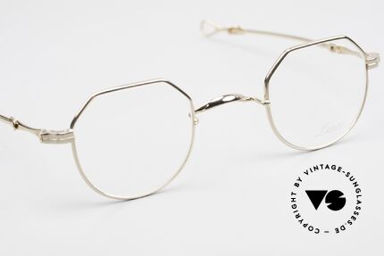 Lunor I 18 Telescopic Sliding Temples Gold Plated, unworn rarity from app. 1999, GOLD-PLATED finish, Made for Men and Women