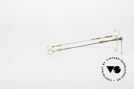 Lunor I 18 Telescopic Sliding Temples Gold Plated, Size: extra small, Made for Men and Women