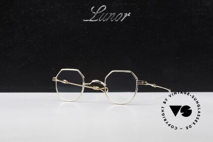 Lunor I 18 Telescopic Sliding Temples Gold Plated, Size: extra small, Made for Men and Women