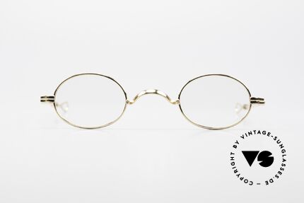 Lunor I 04 Telescopic XS Gold Glasses Slide Temples, Lunor: timeless classics, YELLOW GOLD, made in Germany, Made for Men and Women