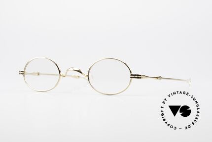 Lunor I 04 Telescopic XS Gold Glasses Slide Temples Details