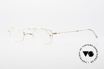 Lunor XXV Folding 02 Foldable Frame Gold Plated, well-known for the "W-bridge" & the plain frame designs, Made for Men and Women