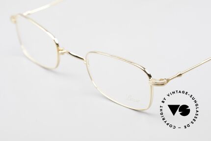 Lunor XXV Folding 02 Foldable Frame Gold Plated, the classic folding model of the XXV-series, gold-plated!, Made for Men and Women