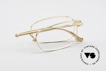 Lunor XXV Folding 02 Foldable Frame Gold Plated, Size: small, Made for Men and Women