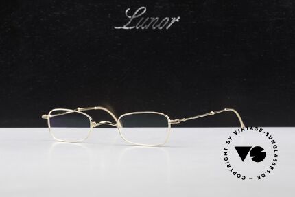 Lunor XXV Folding 02 Foldable Frame Gold Plated, Size: small, Made for Men and Women