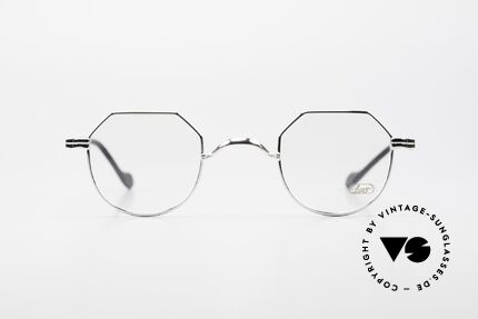 Lunor II A 18 Square Panto Frame Platinum, combination: full rimmed metal frame & acetate temples, Made for Men and Women