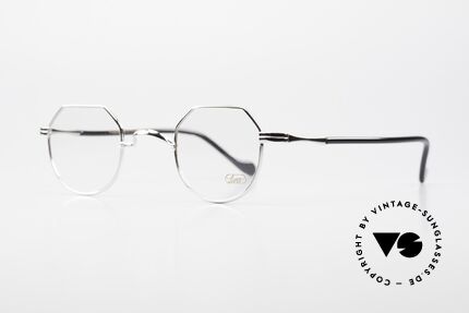 Lunor II A 18 Square Panto Frame Platinum, rare hybrid model "18" (looks like a square panto design), Made for Men and Women