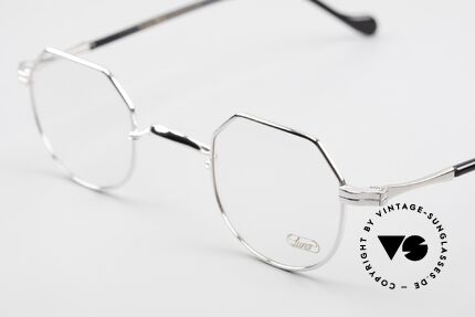 Lunor II A 18 Square Panto Frame Platinum, precious platinum-plated, tangible TOP-NOTCH quality, Made for Men and Women