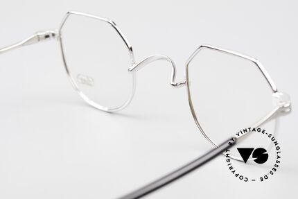 Lunor II A 18 Square Panto Frame Platinum, DEMO lenses should be replaced with prescription lenses, Made for Men and Women