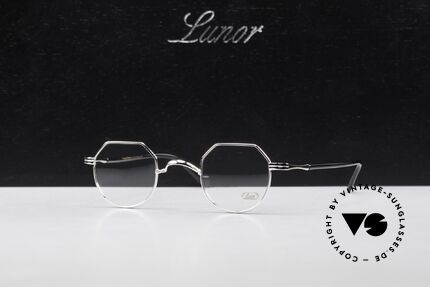 Lunor II A 18 Square Panto Frame Platinum, Size: small, Made for Men and Women