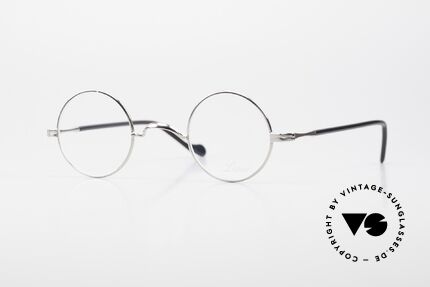 Lunor II A 12 Round Vintage Frame Platinum, round Lunor glasses of the Lunor II-A series (A = acetate), Made for Men and Women