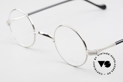 Lunor II A 12 Round Vintage Frame Platinum, this is the round "12" design in size 38/25 (extra SMALL), Made for Men and Women