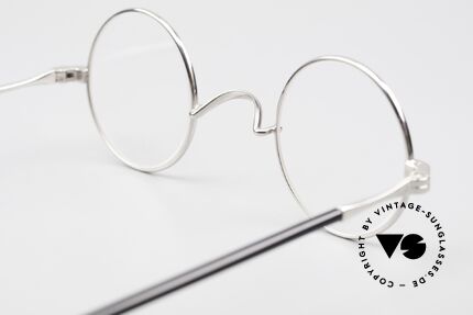 Lunor II A 12 Round Vintage Frame Platinum, DEMO lenses should be replaced with prescription lenses, Made for Men and Women