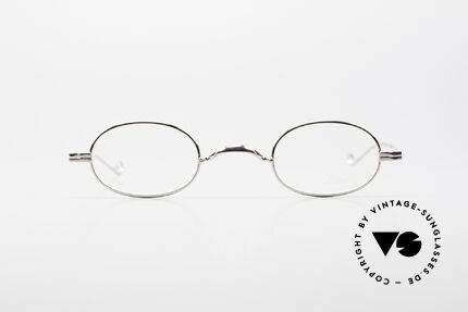 Lunor II 08 Small Oval Frame Platinum, traditional German brand; quality handmade in Germany, Made for Men and Women