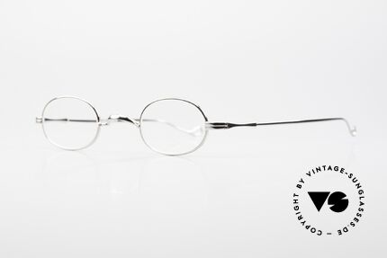 Lunor II 08 Small Oval Frame Platinum, well-known for the "W-bridge" & the plain frame designs, Made for Men and Women