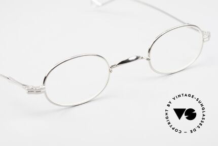 Lunor II 08 Small Oval Frame Platinum, NO RETRO EYEGLASSES; but a luxury vintage Original, Made for Men and Women