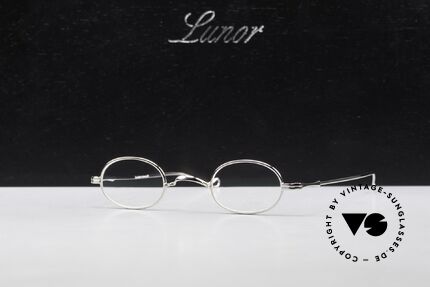 Lunor II 08 Small Oval Frame Platinum, Size: small, Made for Men and Women